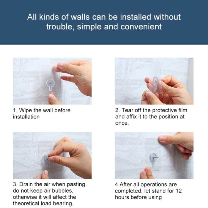 Schraubenhafter Haken zum Aufhängen an der Wand, stanzfreier Wandaufkleber-Haken, Schraubenlänge: 10 mm, 10mm – Bild 5