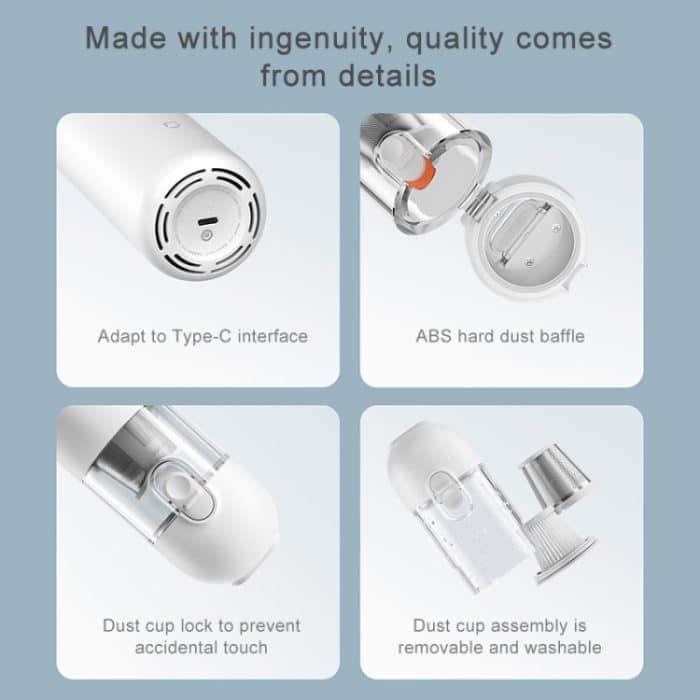 Original Xiaomi Mijia 120W 13000Pa tragbarer Handstaubsauger für das Auto und Zuhause, Staubfänger, Reinigungswerkzeuge, Vacuum Cleaner – Bild 8
