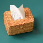 ZJH01 Mini Restaurant Desktop Rattan geflochtene Tissue Aufbewahrungsbox Fall