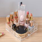 Desktop-Make-up-Box, transparenter Lippenstift, multifunktionale Desktop-Kosmetik-Regal-Aufbewahrungsbox – Bild 3
