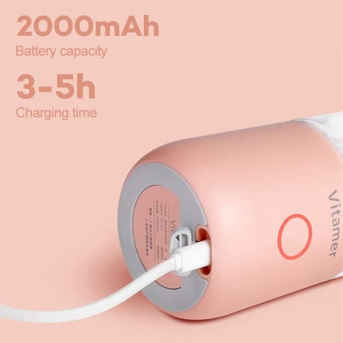 Vitamer USB Mini Tragbarer Entsafter Saftmixer Zitronenfruchtpresse Reibahlen Flasche – Bild 9