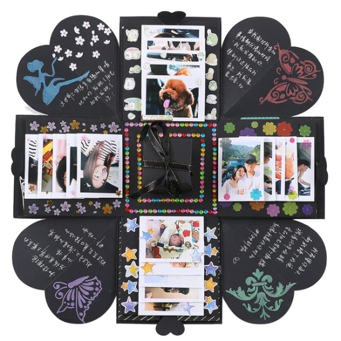 Kreative DIY handgemachte Fotoalbum Gedenkbuch Überraschung Explosion Geschenkbox, fertig + PVC-Version – Bild 3