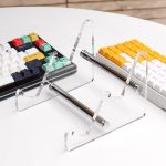 YX003-2 Abnehmbarer Doppelschicht-Tastaturständer aus transparentem Acryl – Bild 3