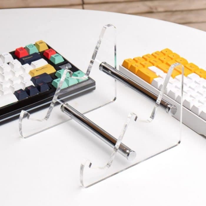 YX003-2 Abnehmbarer Doppelschicht-Tastaturständer aus transparentem Acryl – Bild 3