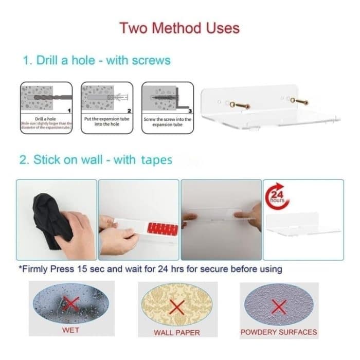 YX005 2 / Packung Wandhalter aus Acryl – Bild 4