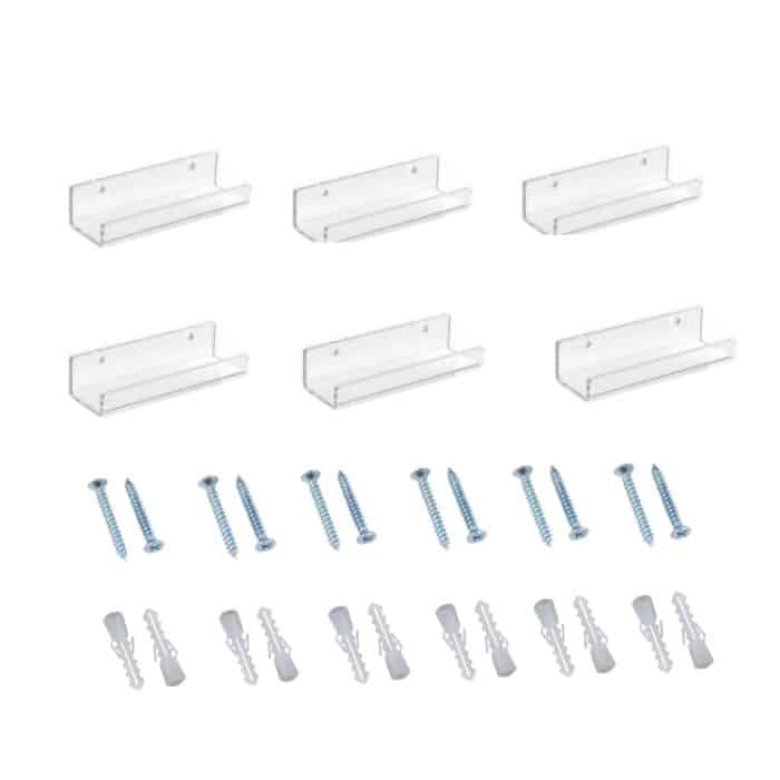 HAC3314.jpg YX015 6 / Packung Acryl-Schallplattenständer zur Wandmontage für CDs – Bild 1