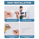 YX015 6 / Packung Acryl-Schallplattenständer zur Wandmontage für CDs – Bild 4