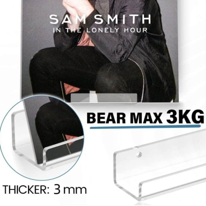 YX015 6 / Packung Acryl-Schallplattenständer zur Wandmontage für CDs – Bild 5