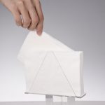 YX014-1 Dreieckiger Tisch-Papierhandtuch-Organizer aus Acryl, 1pcs YX014-2 – Bild 2