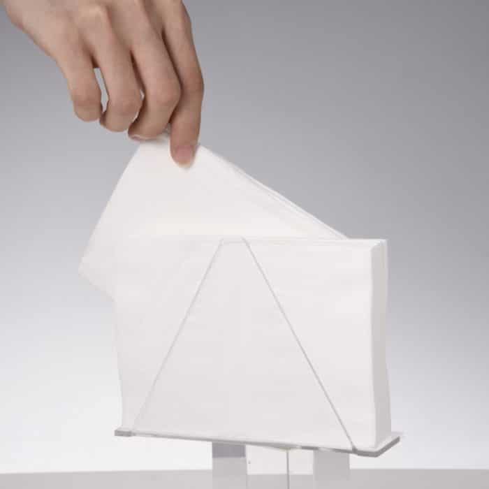 YX014-1 Dreieckiger Tisch-Papierhandtuch-Organizer aus Acryl, 1pcs YX014-2 – Bild 2