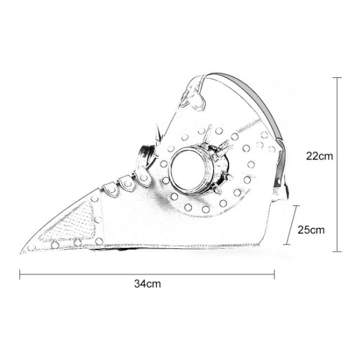 HG073 Halloween Barbed Spectacled Schnabelform Maske – Bild 5