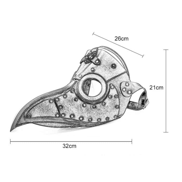 HG090 Halloween Zweifarbige Nähschnabelformmaske – Bild 4