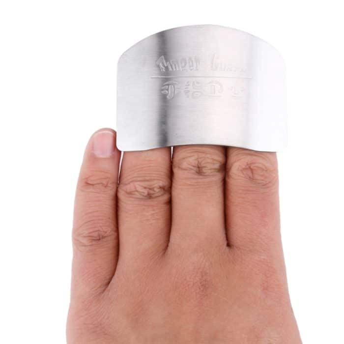 10 PCS Creative Kitchen Notwendiges Essen Gemüse schneiden Edelstahl Hand Fingerschutz – Bild 5