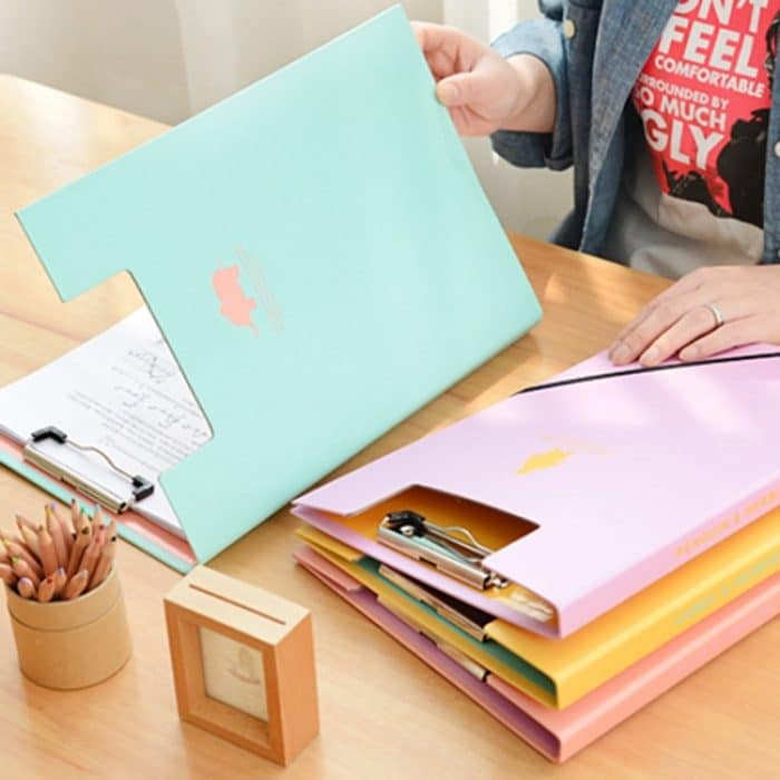 Kreatives Briefpapier Schönes Tier A4 Ordner Test Papptellerhalter Schulbürobedarf, zufällige Farblieferung – Bild 8