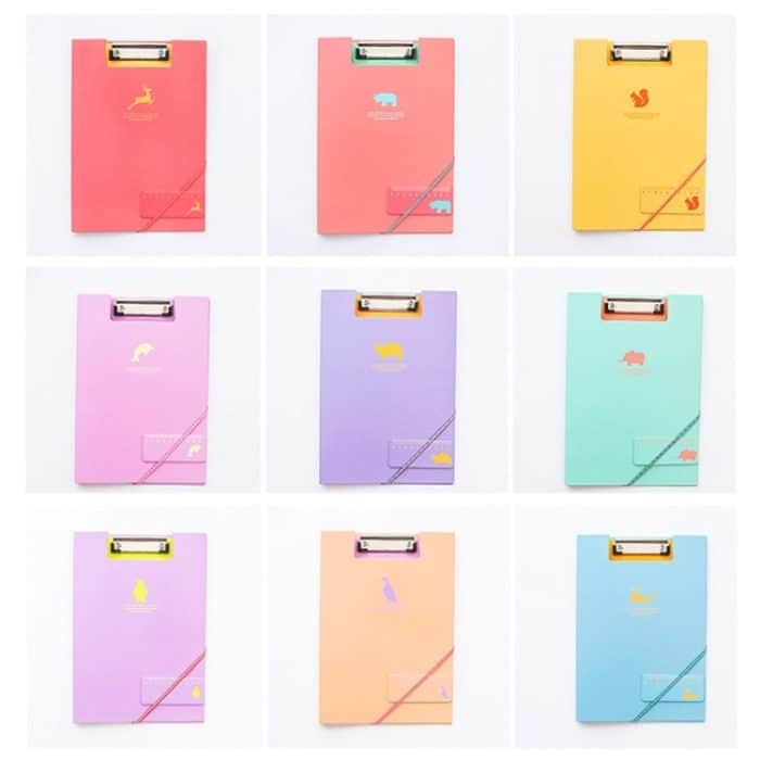 Kreatives Briefpapier Schönes Tier A4 Ordner Test Papptellerhalter Schulbürobedarf, zufällige Farblieferung – Bild 10