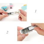 Deli Creative Briefpapier Geometrie Hefter Bunte Mode Hefter Schulbürobedarf Klein, Größe: 4,9 * 2,2 cm, zufällige Farblieferung – Bild 5