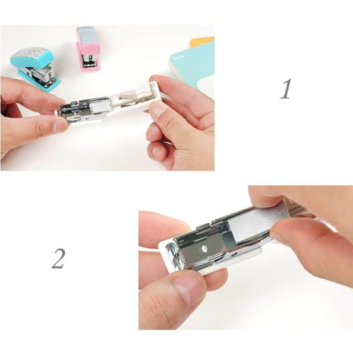 Deli Creative Briefpapier Geometrie Hefter Bunte Mode Hefter Schulbürobedarf Klein, Größe: 4,9 * 2,2 cm, zufällige Farblieferung – Bild 5