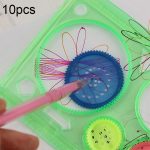10 PCS Creative Million Flower Ruler Geometrische Lernregeln Zeichenwerkzeuge Behoben Student Painting Set Kreative, zufällige Farblieferung