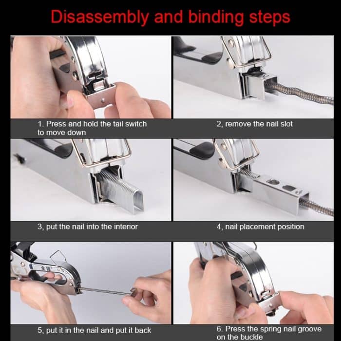 Nagelpistole U-Typ / T-Typ / Türtyp-Nagel-Universalnagler, Nailer, With Handle Case, With 1000 PCS Nails, With Handle Case & 1000 PCS Nails – Bild 4