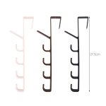 Multifunktionales vertikales Badezimmer Badezimmer Wandtür Kleiderschrank Kleiderbügel Regenschirm Kleidung Handtuchhaken mit 5 Haken (Weiß / Grün / Kaffee Zufällige Farblieferung) – Bild 2