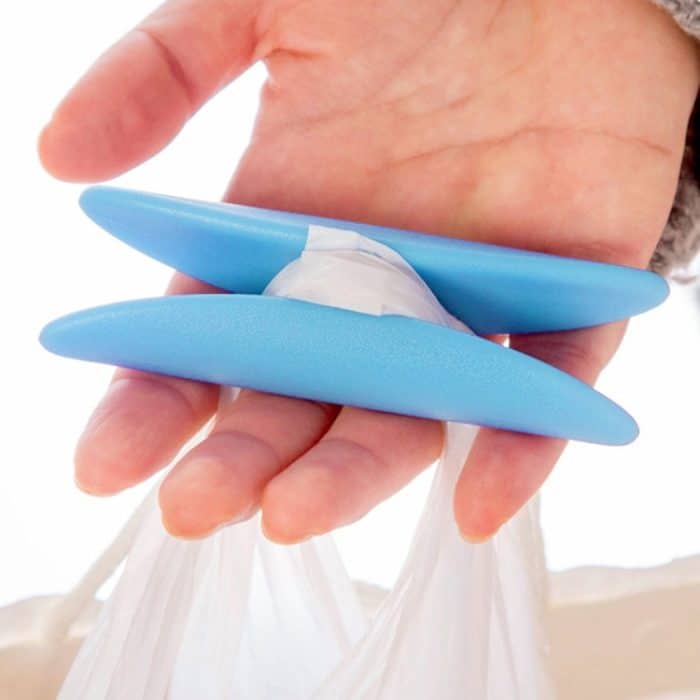Tragbares Einkaufshelfer-Handwerkzeug I-förmiger Plastiktütenhalter Lebensmittelschale mit Hebegriff – Bild 1