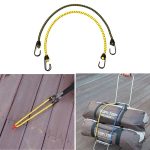 2 PCS Outdoor Zelt Rohes elastisches Seil gebunden Hochgepäckseil Wäscheleine Camping, Länge: 60 cm, Durchmesser: 8 mm, zufällige Farblieferung
