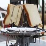 Outdoor Camping Tools 4 Scheiben Edelstahl Camping Faltbarer Toaster Rack Toaster Tablett Brot Toast Rack
