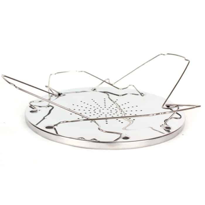 Outdoor Camping Tools 4 Scheiben Edelstahl Camping Faltbarer Toaster Rack Toaster Tablett Brot Toast Rack – Bild 4