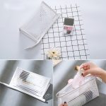 Tragbare Reise-Kosmetik-Organizer-Tasche im Streifenstil, Größe: 23 * 14 * 9 cm, zufällige Farblieferung – Bild 7