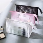 Tragbare Reise-Kosmetik-Organizer-Tasche im Streifenstil, Größe: 23 * 14 * 9 cm, zufällige Farblieferung – Bild 9