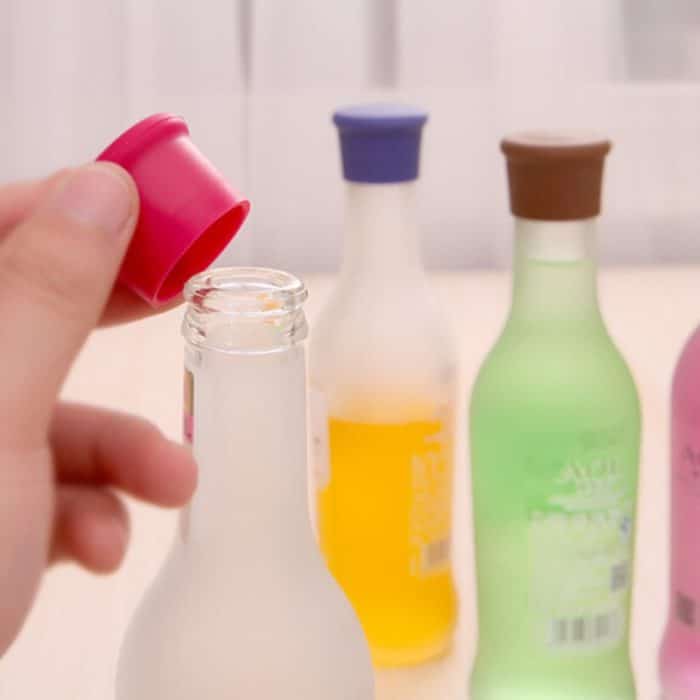 HC1150.jpg 10 PCS Candy Color Silikon Wein Bier Gewürze Flaschenverschluss Zufällige Farblieferung – Bild 1