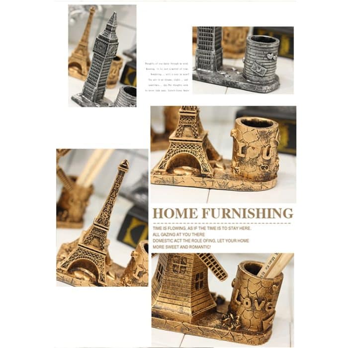 Kreative Retro Harz Holland Windmühle Stift Container Schule Briefpapier Leben Bürobedarf, zufällige Farblieferung – Bild 3