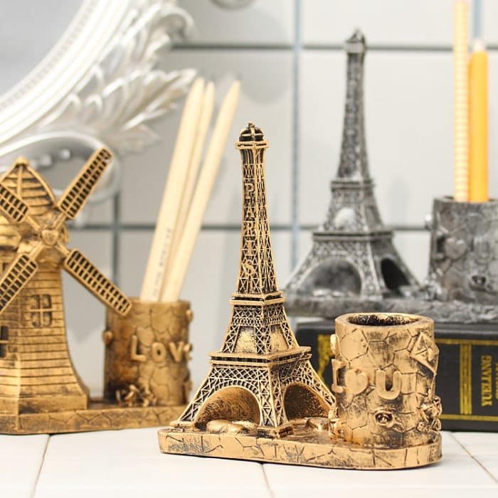 Kreative Retro Harz Holland Windmühle Stift Container Schule Briefpapier Leben Bürobedarf, zufällige Farblieferung – Bild 5