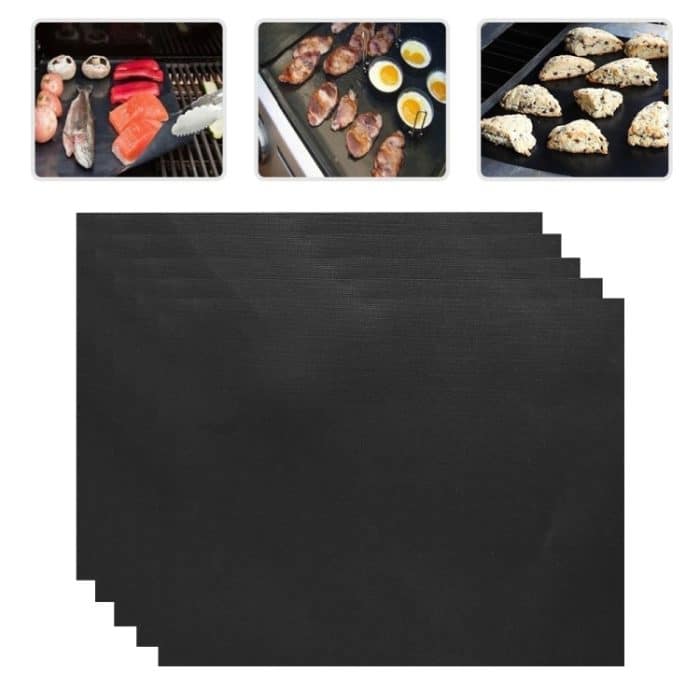 5 Stück 0,2 mm dicke Grillmatte, antihaftbeschichtet, Größe: 40 x 33 cm, 5 PCS – Bild 1