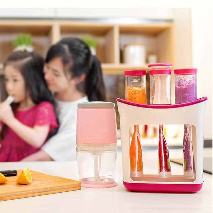 Multifunktion Home Küche Handbuch Babynahrung Aufbewahrungstasche Spender Kinder Püree Quetscher – Bild 11