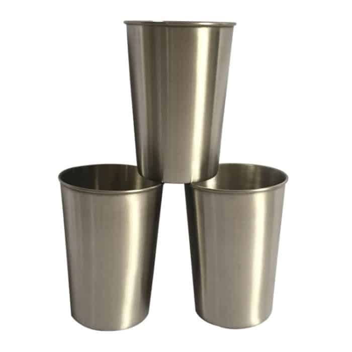 500 ml einwandiger elektropolierter Edelstahl-Getränkebecher (Silber), 500ml – Bild 2