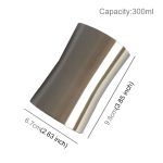 300 ml Fashion Waist Design Einwandiger elektropolierter Edelstahl-Getränkebecher (Silber), 300ml – Bild 4