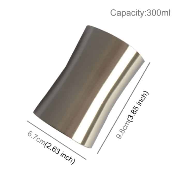 300 ml Fashion Waist Design Einwandiger elektropolierter Edelstahl-Getränkebecher (Silber), 300ml – Bild 4