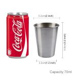 70 ml einwandiger Weinbecher aus elektropoliertem Edelstahl (Silber), 70ml – Bild 2