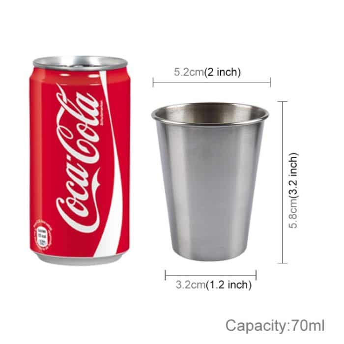 70 ml einwandiger Weinbecher aus elektropoliertem Edelstahl (Silber), 70ml – Bild 2