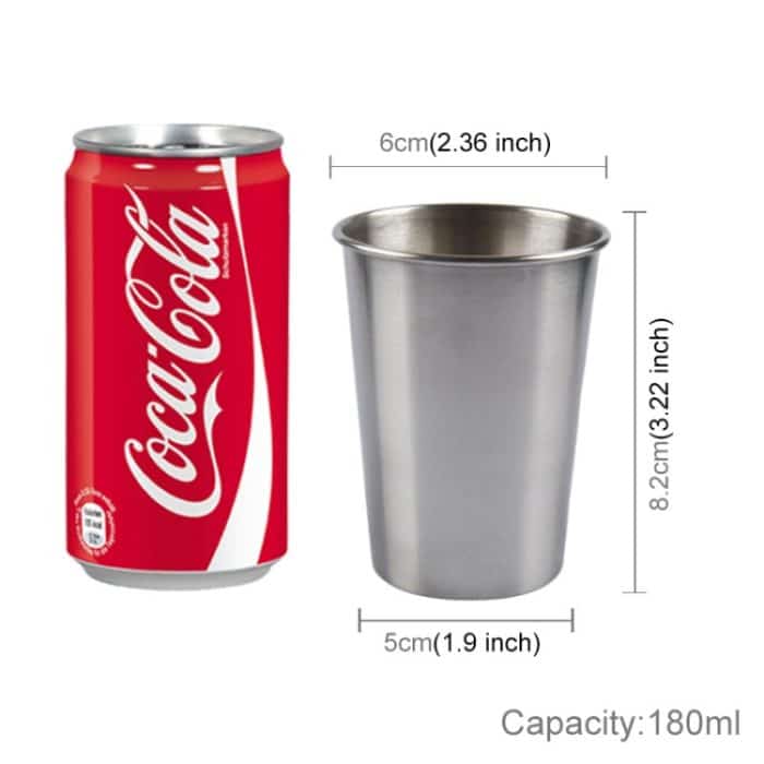 180 ml einwandiger, elektropolierter Edelstahl-Weinbecher (Silber), 180ml – Bild 2