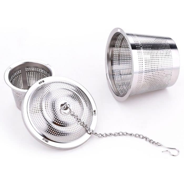 Edelstahl Locking Spice Teesieb Mesh Infuser Teekugelfilter, groß: 8 x 8 cm – Bild 5