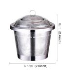 Edelstahl Locking Spice Teesieb Mesh Infuser Teekugelfilter, mittlere Größe: 6,5 x 6 cm – Bild 2