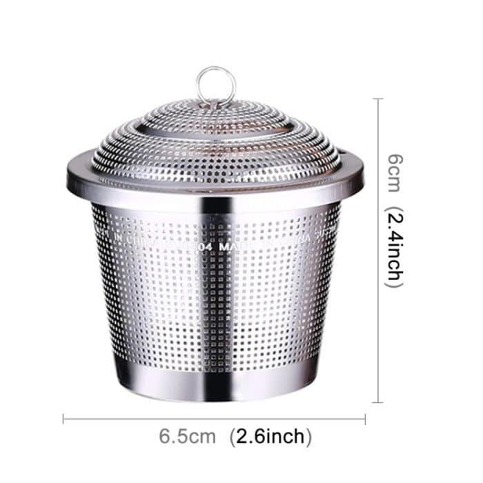 Edelstahl Locking Spice Teesieb Mesh Infuser Teekugelfilter, mittlere Größe: 6,5 x 6 cm – Bild 2