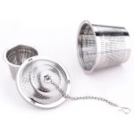 Edelstahl Locking Spice Teesieb Mesh Infuser Teekugelfilter, mittlere Größe: 6,5 x 6 cm – Bild 5