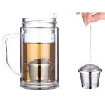 Edelstahl Locking Spice Teesieb Mesh Infuser Teekugelfilter, mittlere Größe: 6,5 x 6 cm – Bild 7