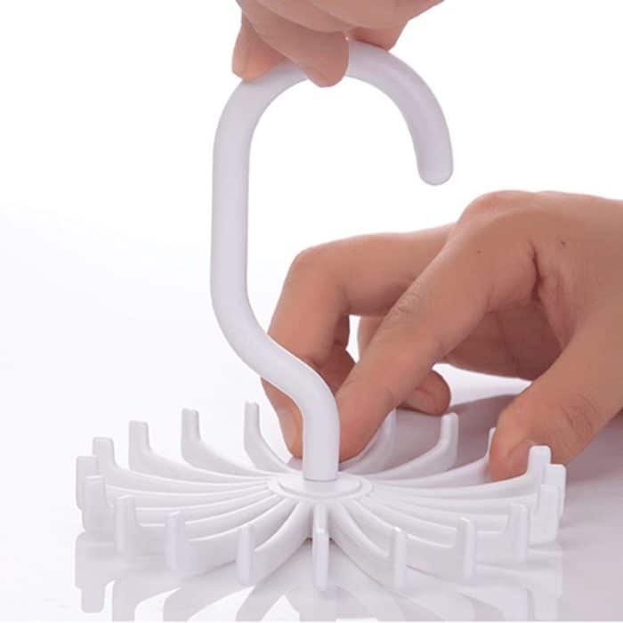 20 Krallen, um 360 Grad drehbarer Krawattenhalter, Gürtel, Schal, Kleiderbügel, Größe: S, 20 Claws Black, 20 Claws White – Bild 4