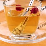 Edelstahl Teeblatt gefiltert Trinkhalm Kräutertee Filter Tee Sieb Saft Saft Cafe Kaffee Rührlöffel – Bild 6