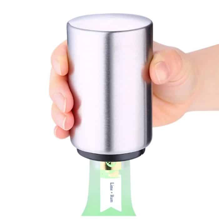 Magnetischer automatischer Bierflaschenverschlussöffner Edelstahl Push Down Bieröffner Küchenhelfer, Größe: 8,5 x 5,2 cm – Bild 6