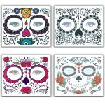 4 PCS Halloween wasserdichte temporäre Gesicht Tattoo Aufkleber, Größe: 150 * 125mm, zufällige Lieferung – Bild 2